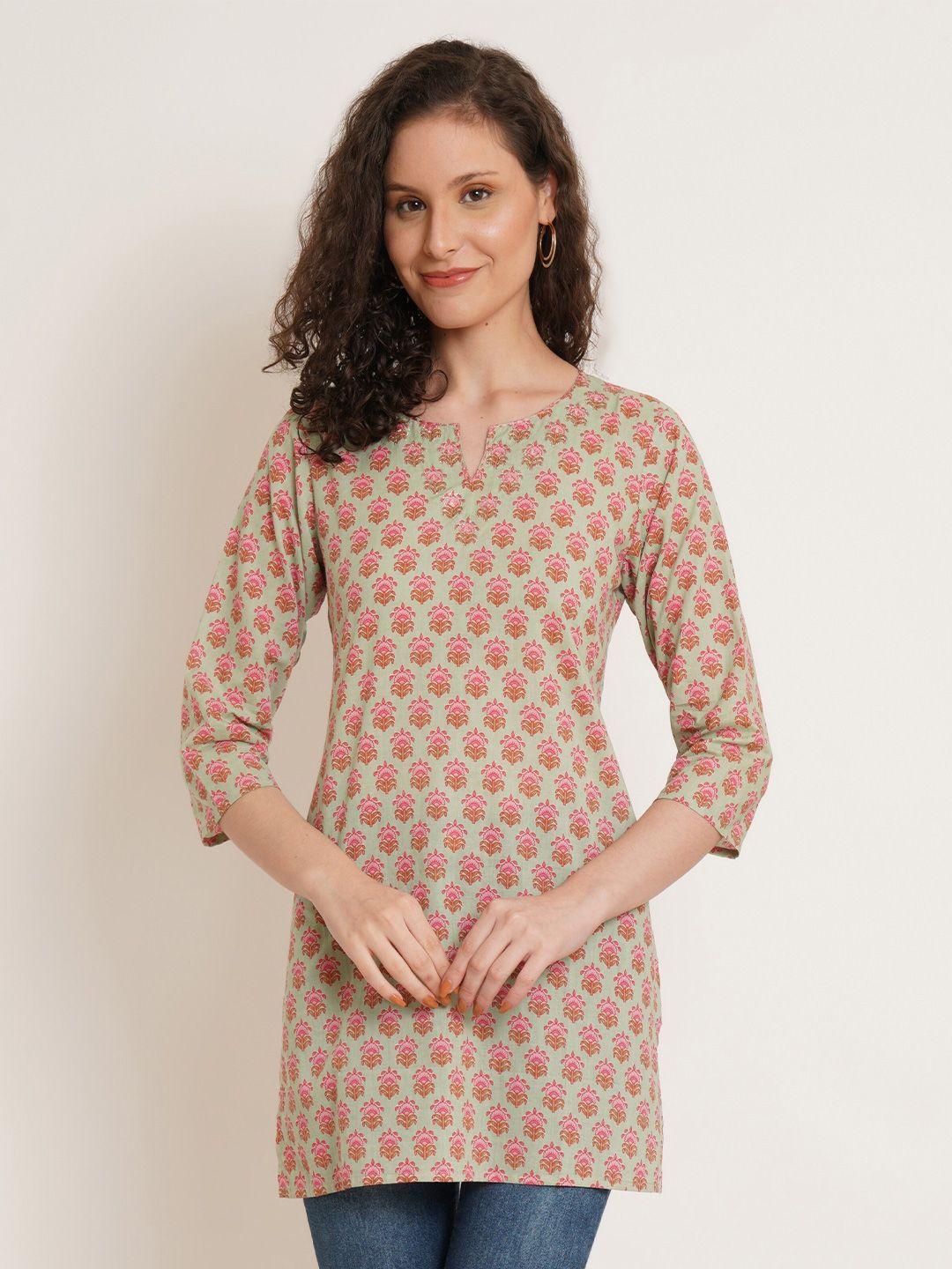 kalini floral printed pure cotton kurti