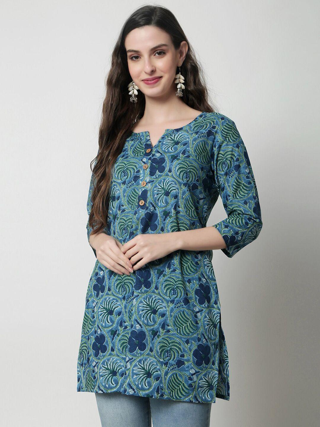 kalini floral printed pure cotton kurti