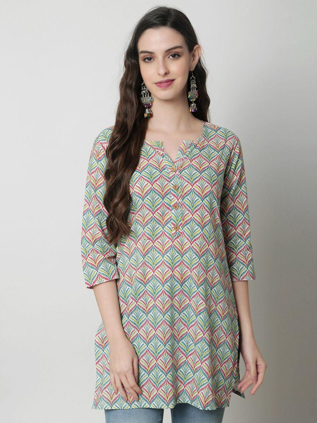 kalini floral printed pure cotton kurti