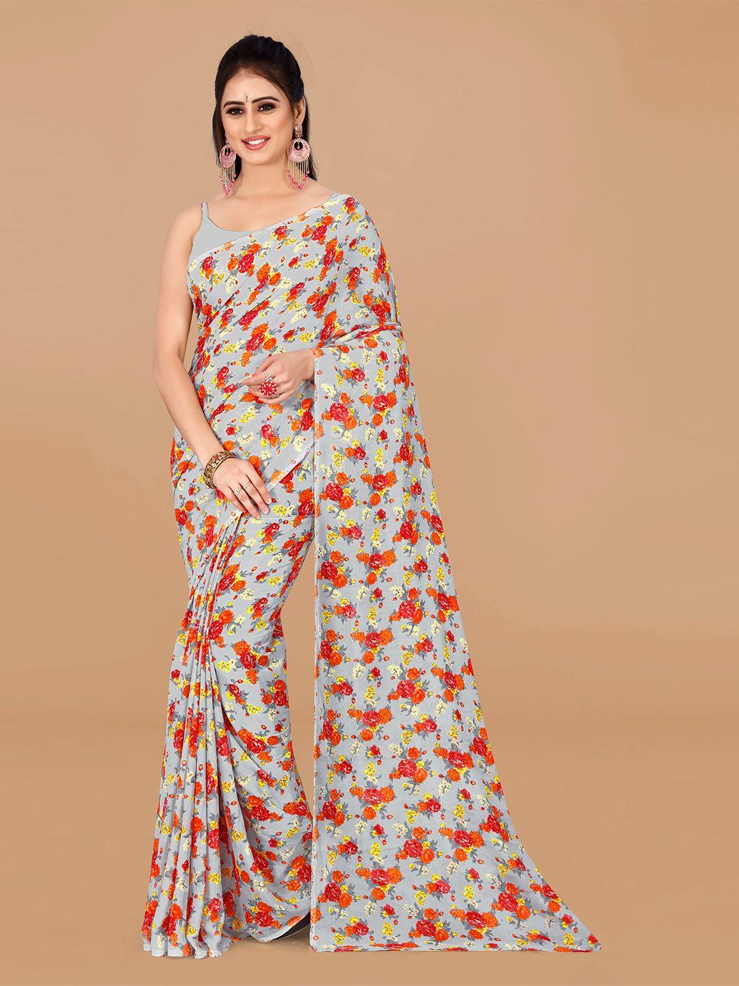 kalini floral printed pure georgette saree