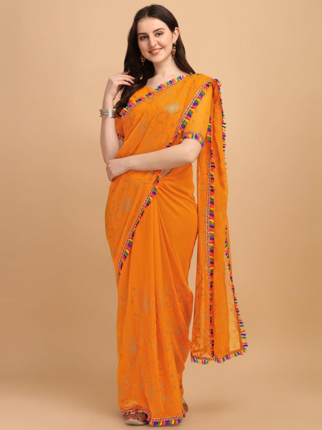 kalini floral printed pure georgette saree