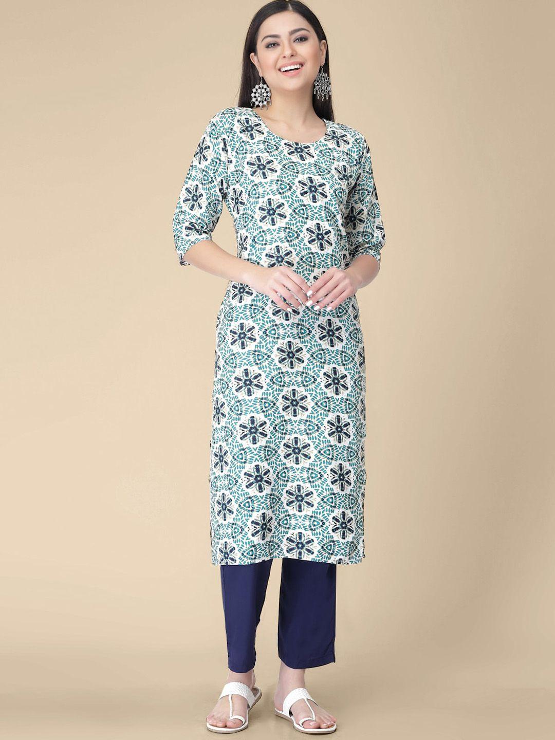 kalini floral printed regular kurta with trousers