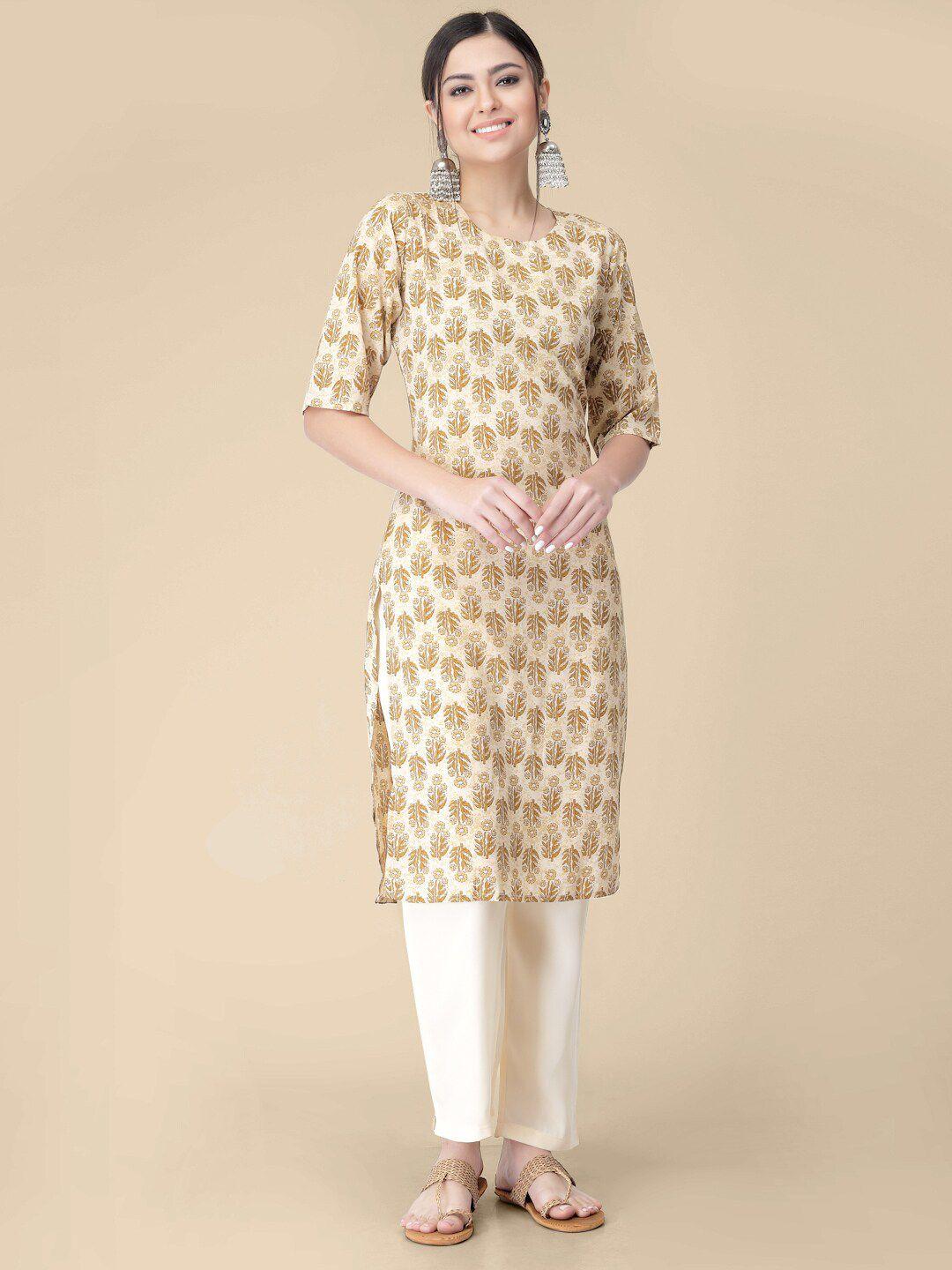 kalini floral printed regular kurta with trousers