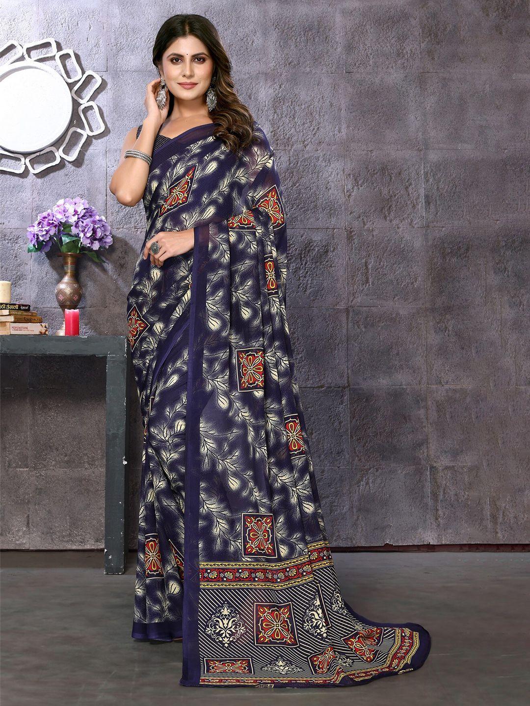 kalini floral printed saree