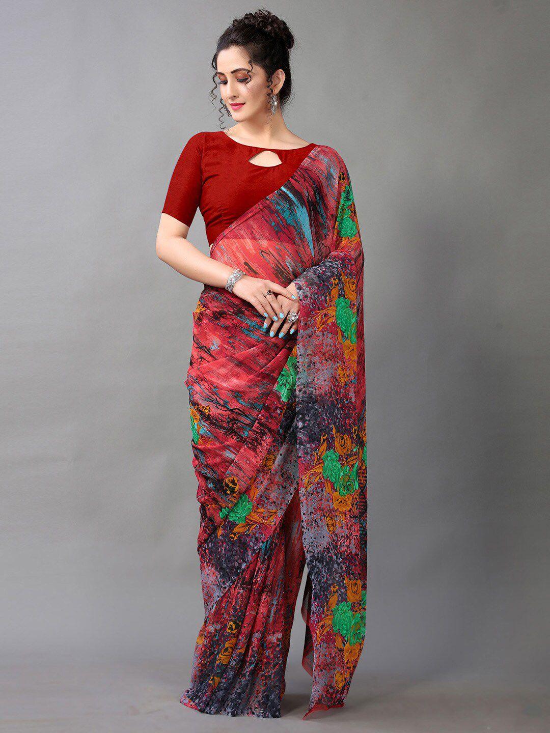 kalini floral printed saree