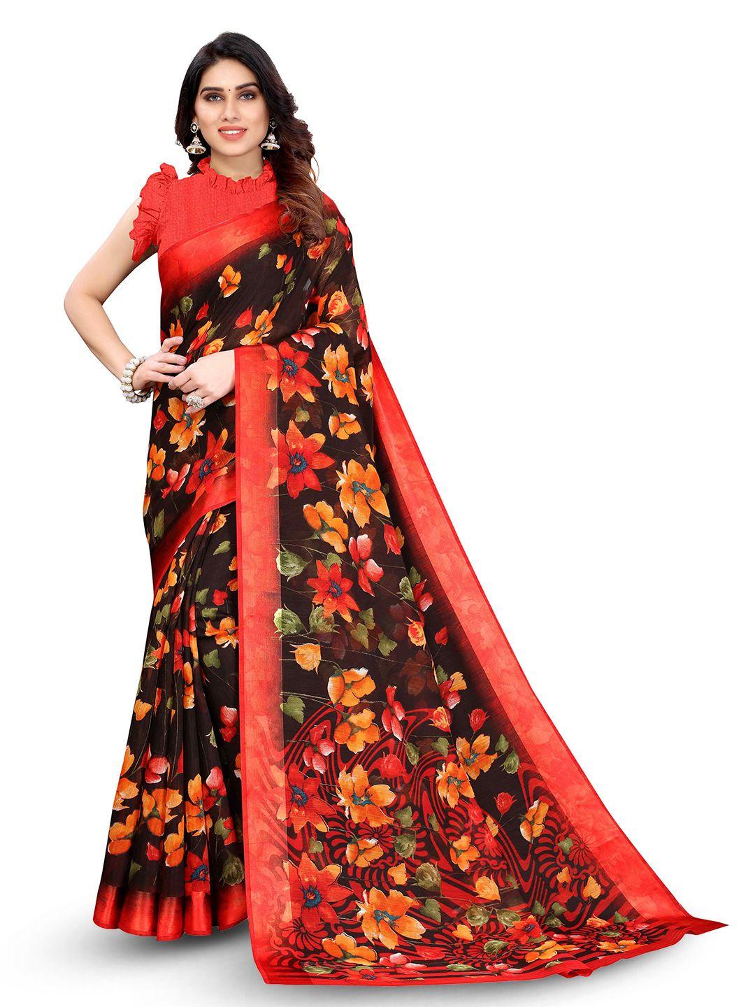 kalini floral printed saree