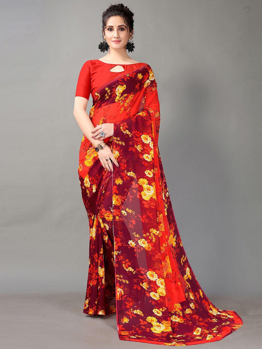 kalini floral printed saree