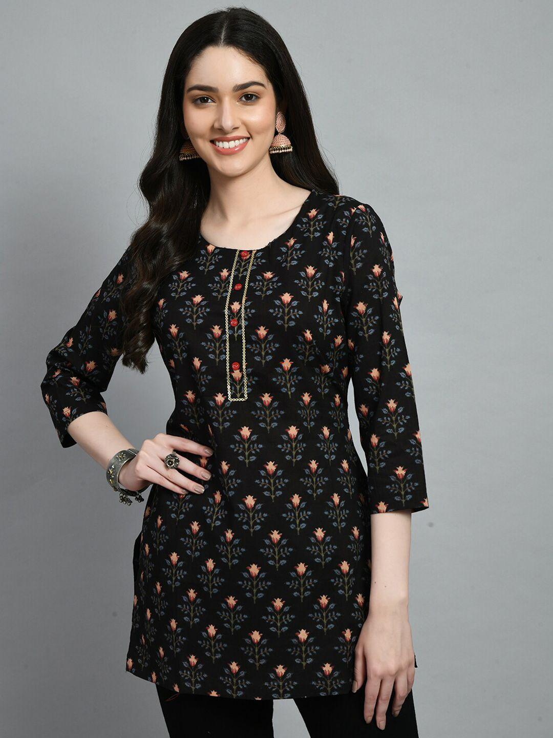 kalini floral printed straight kurti