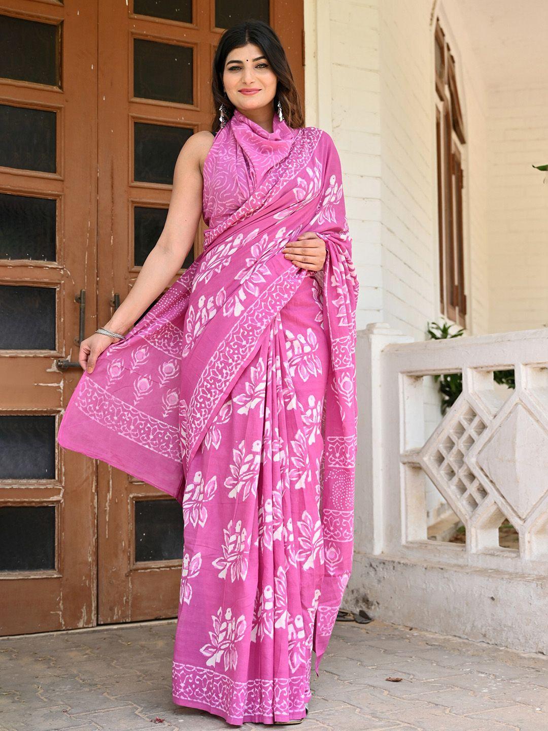 kalini floral pure cotton saree
