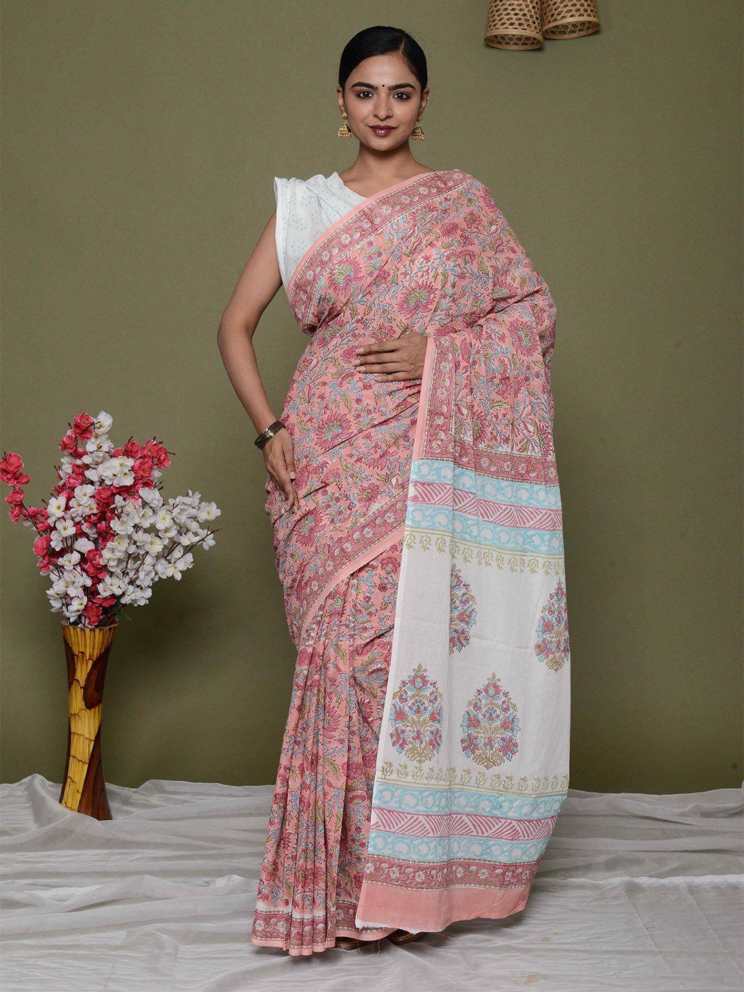 kalini floral pure cotton saree