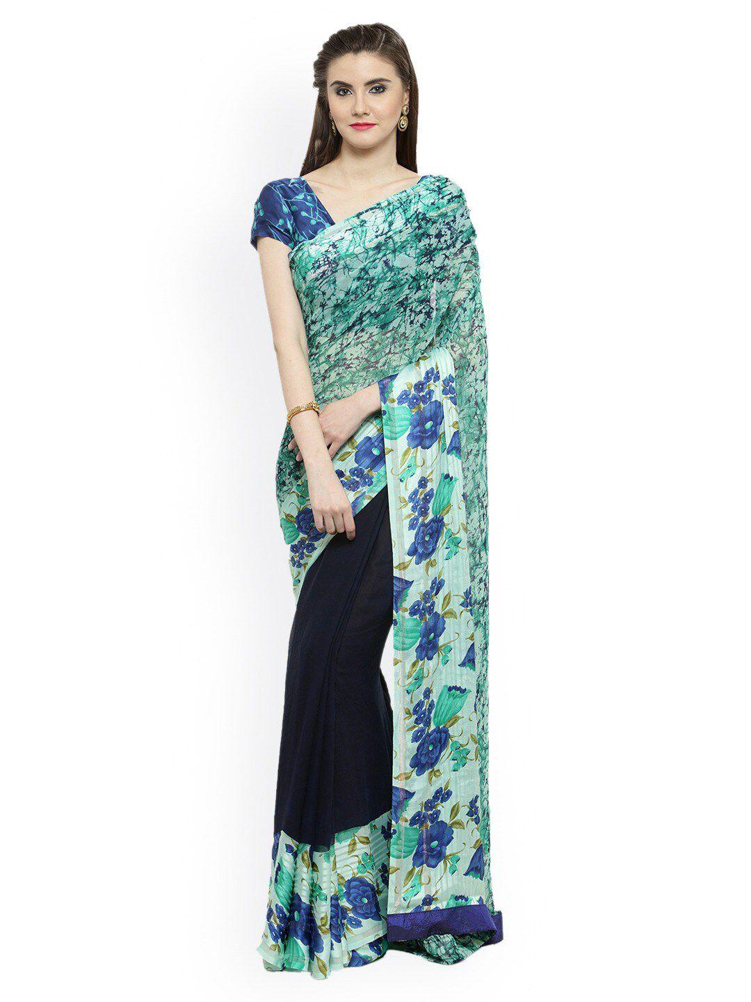 kalini floral silk blend saree