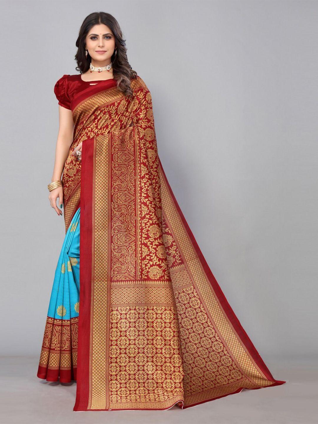 kalini floral zari art silk saree