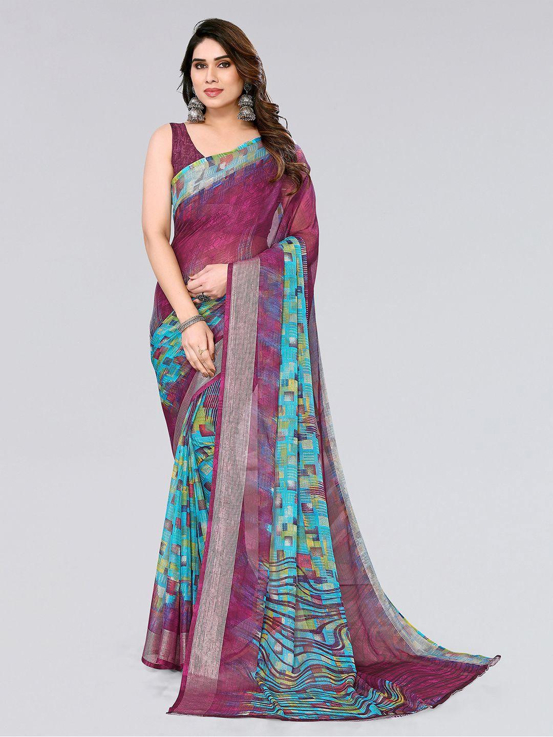 kalini geometric printed saree