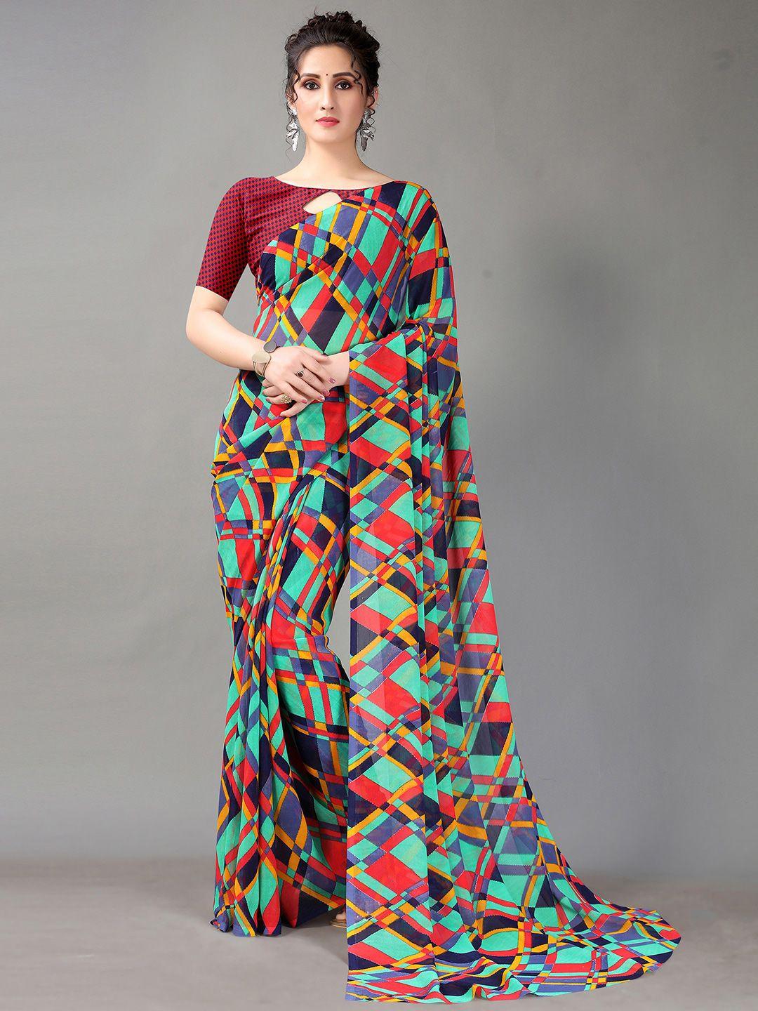 kalini geometric printed saree