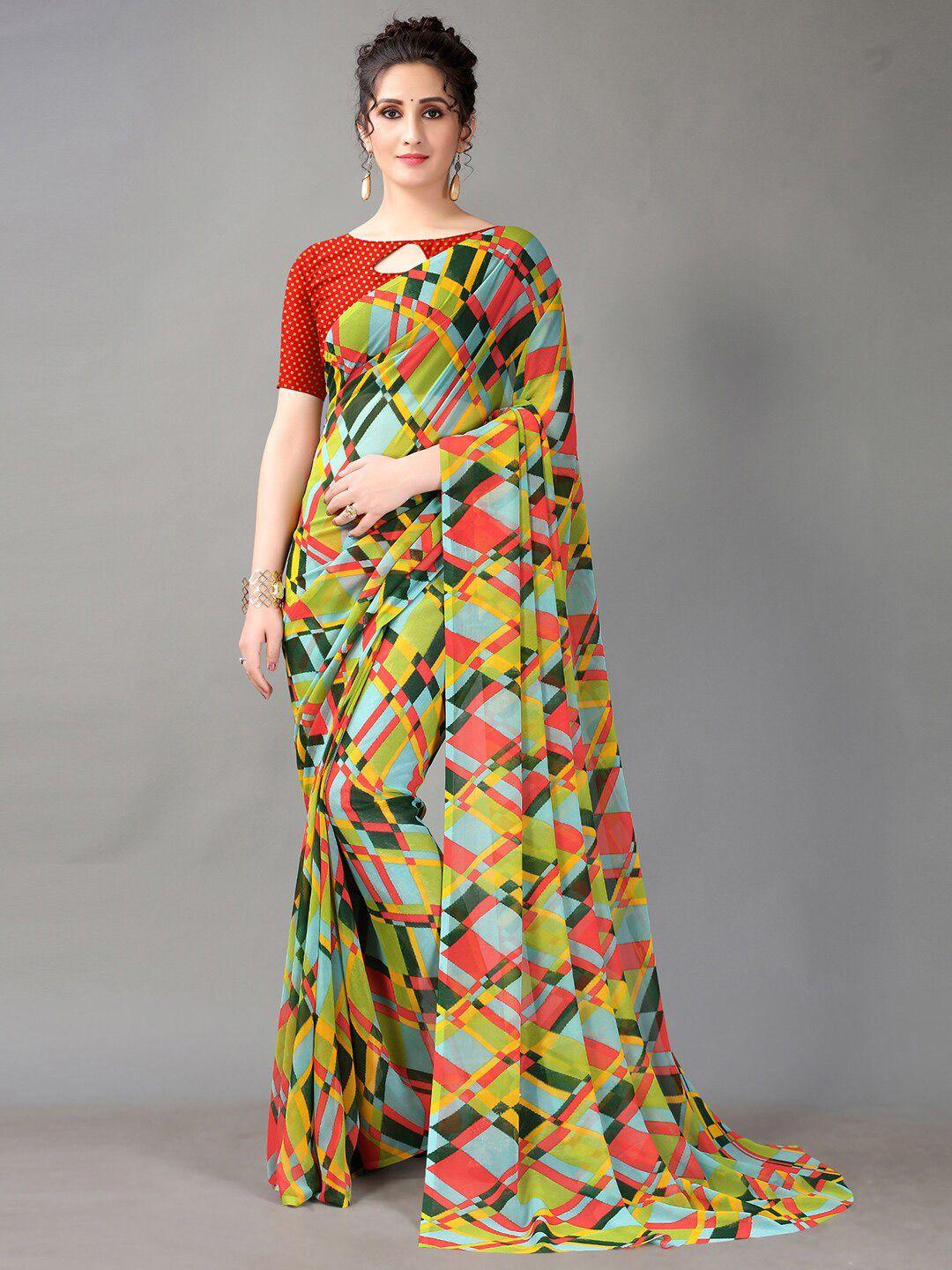kalini geometric printed saree