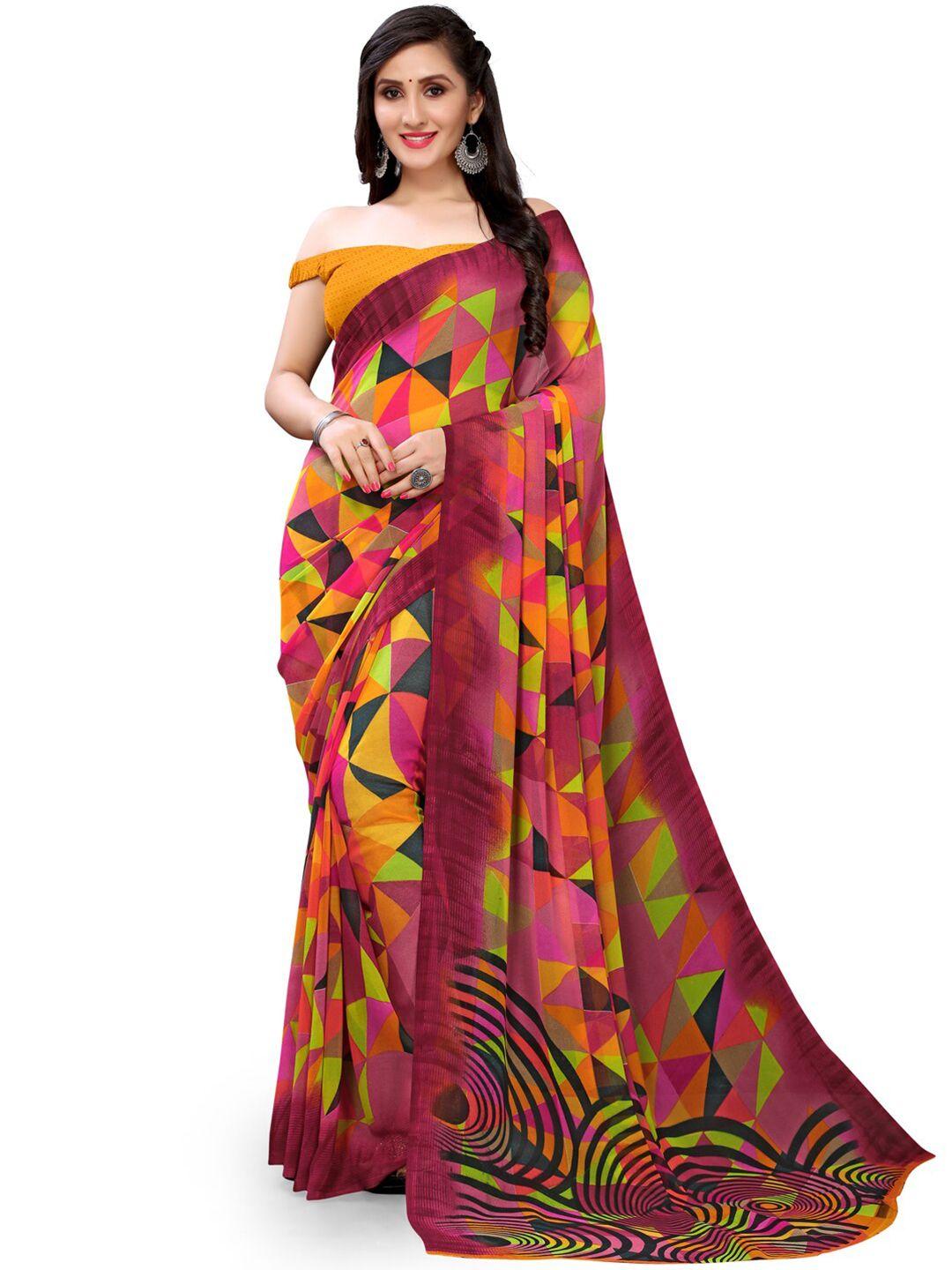 kalini geometric printed saree