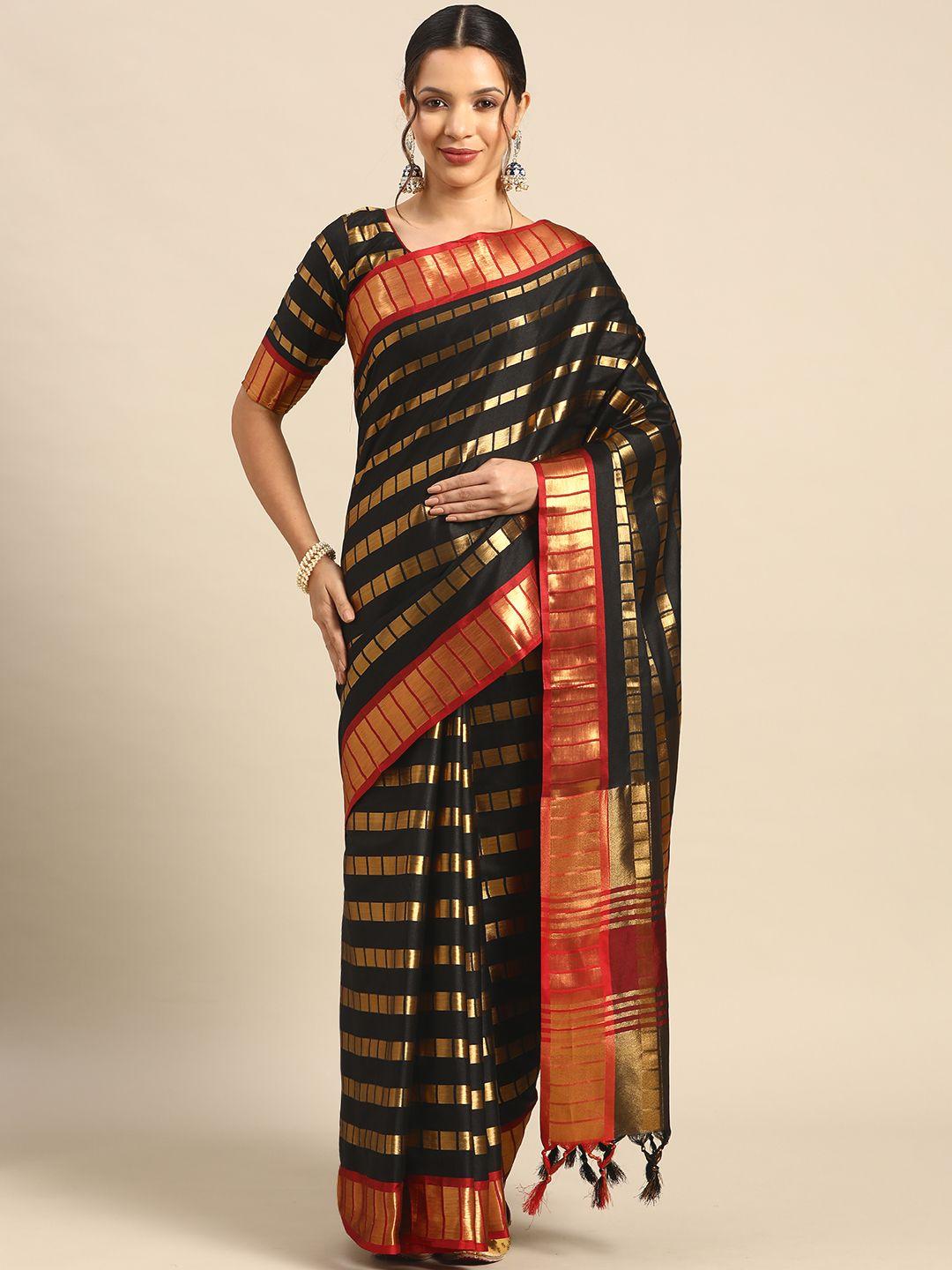 kalini geometric woven design zari saree