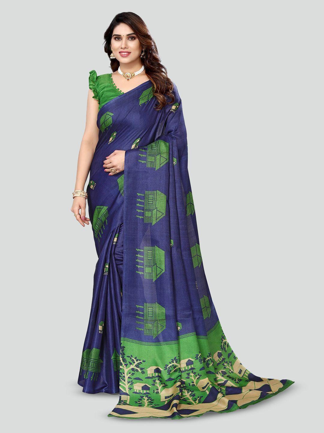 kalini graphic printed art silk mysore silk saree