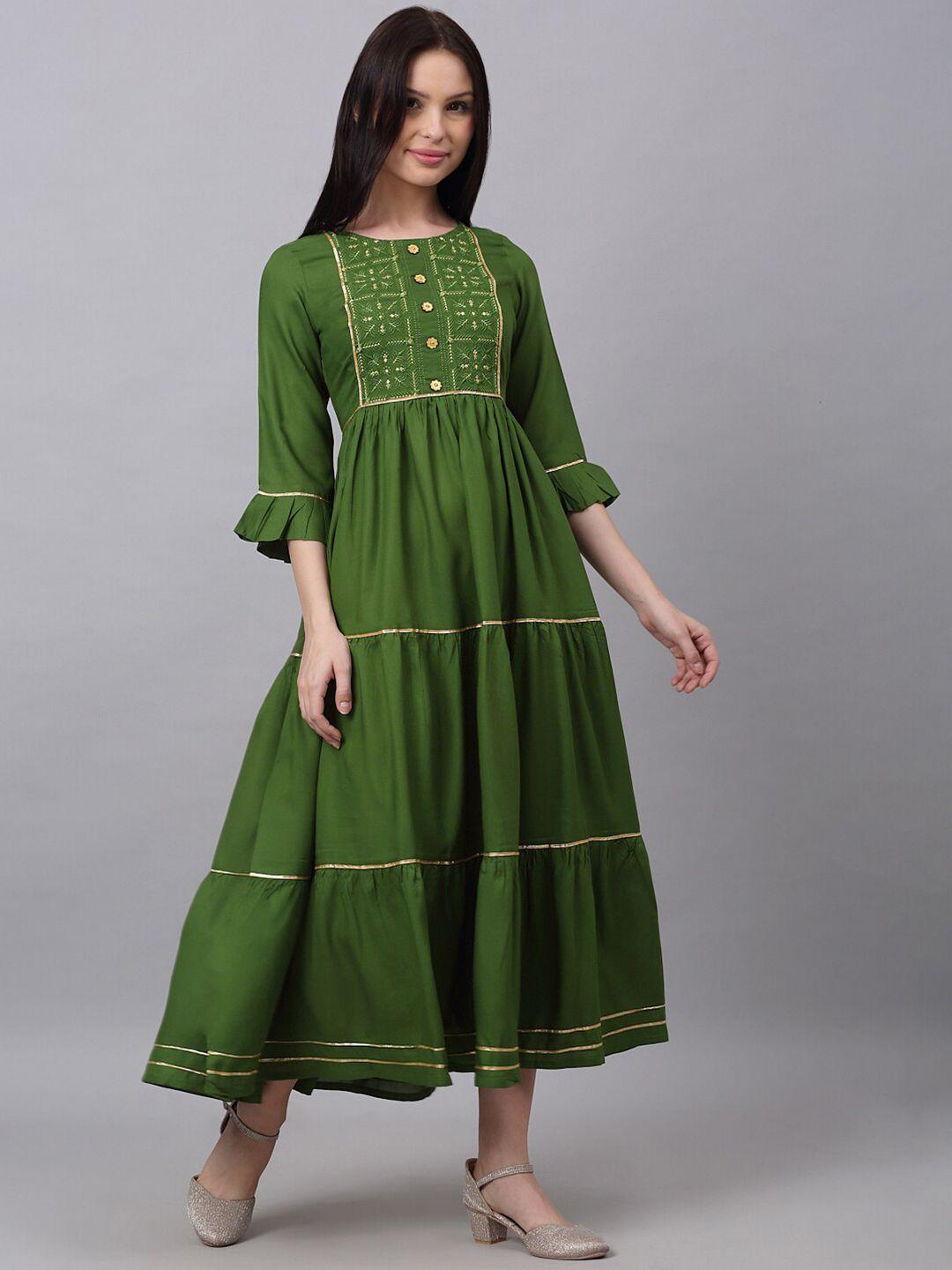 kalini green maxi dress