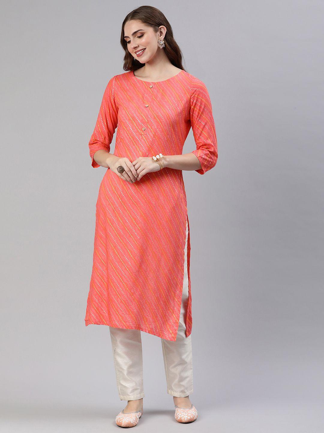 kalini leheriya foil printed kurta