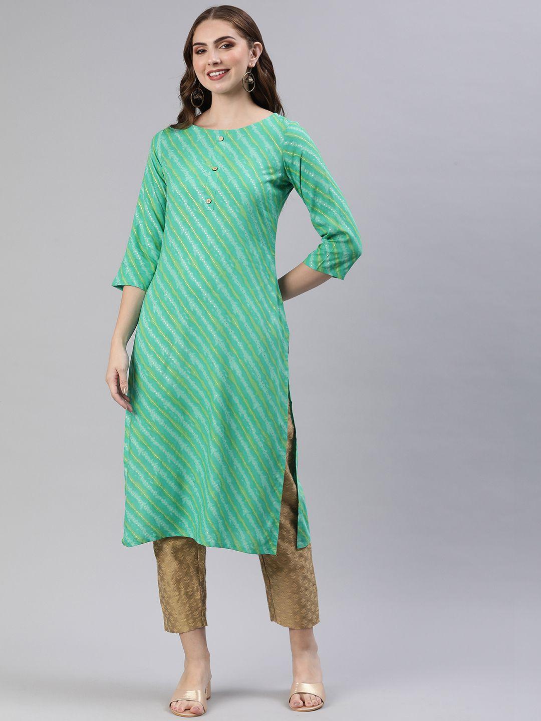 kalini leheriya foil printed kurta