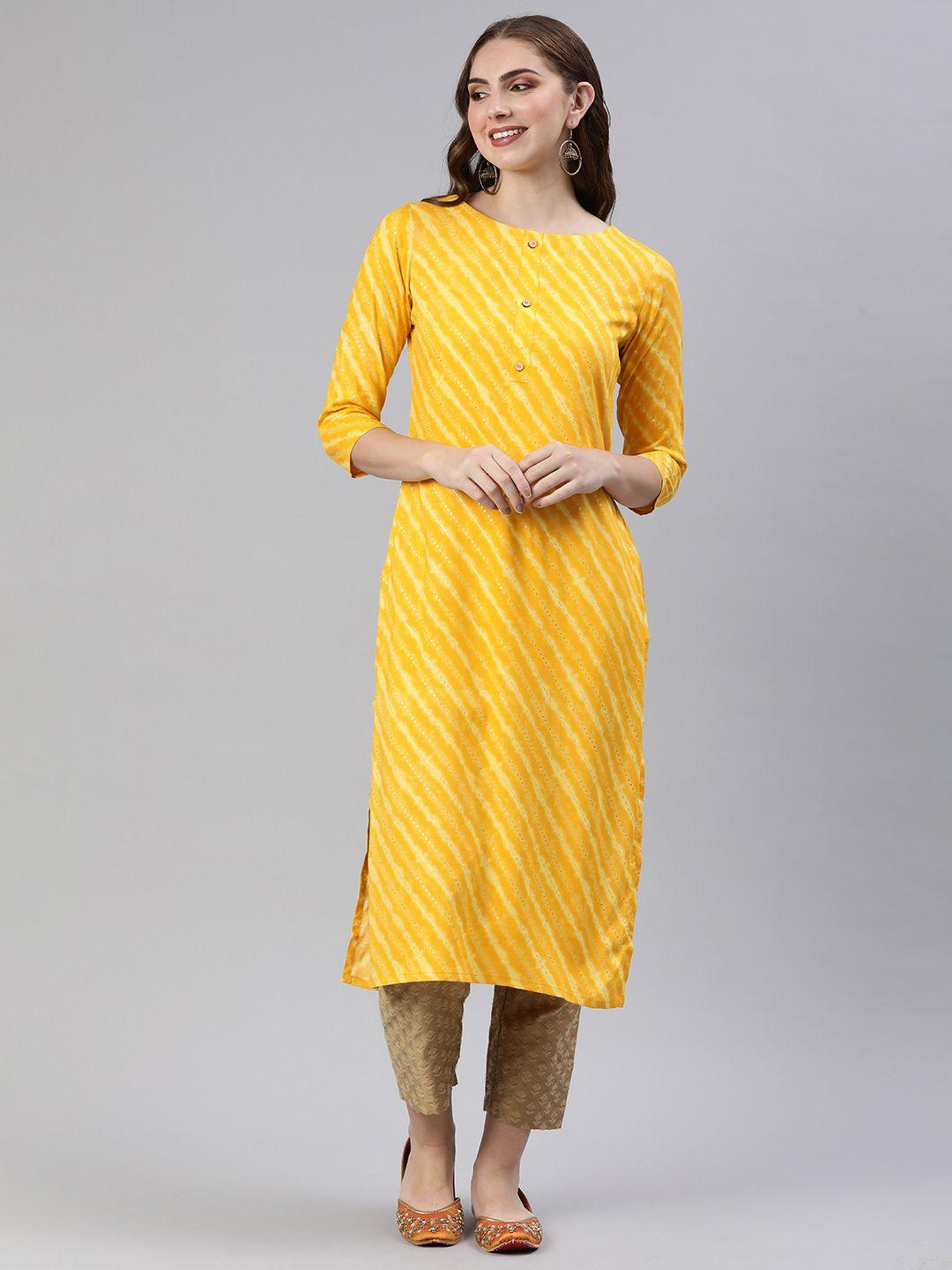 kalini leheriya foil printed kurta