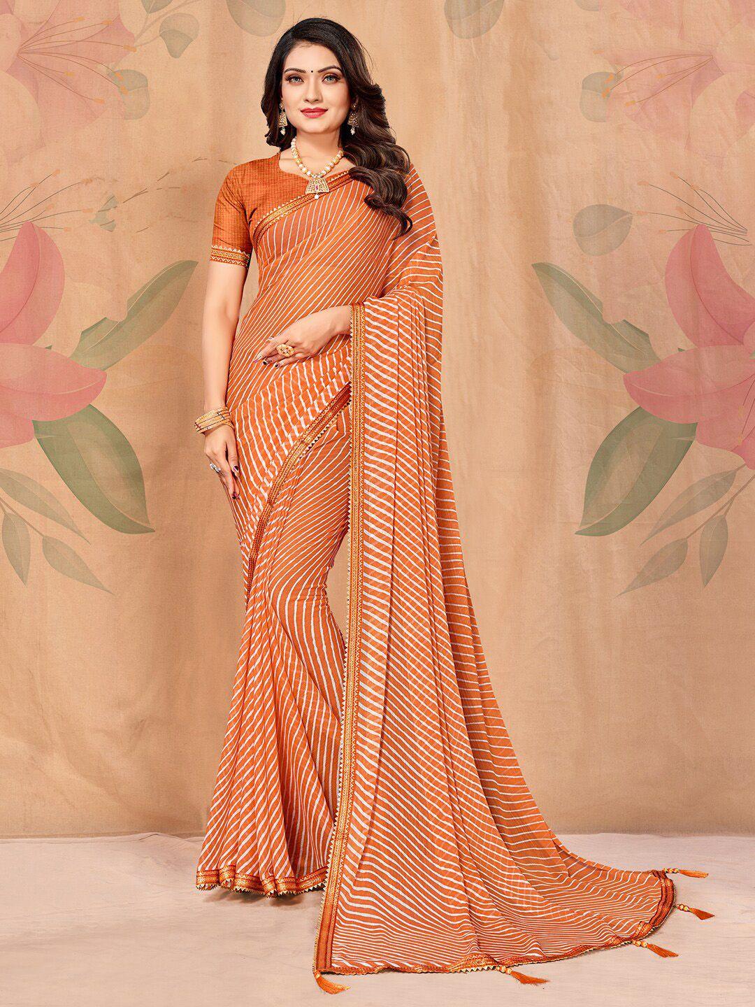 kalini leheriya printed embellished pure chiffon saree