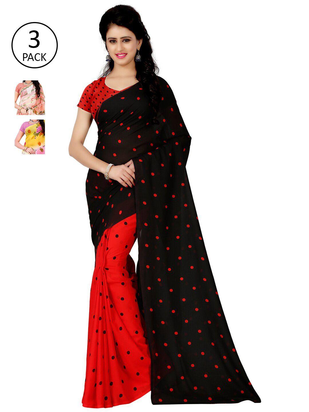 kalini pack of 3 printed saree