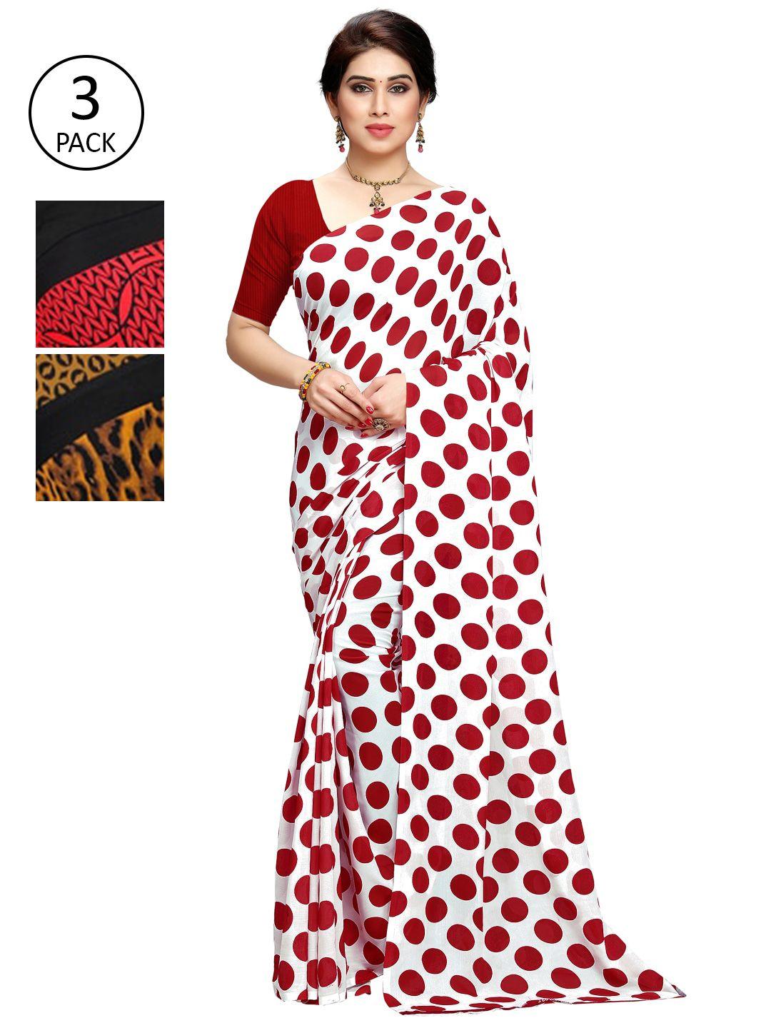 kalini pack of 3 printed sarees