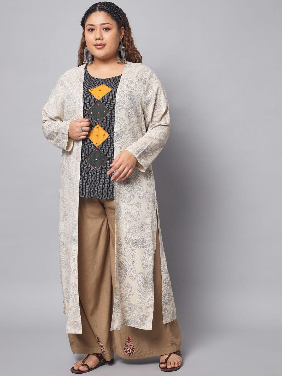 kalini paisley printed kurti with palazzos