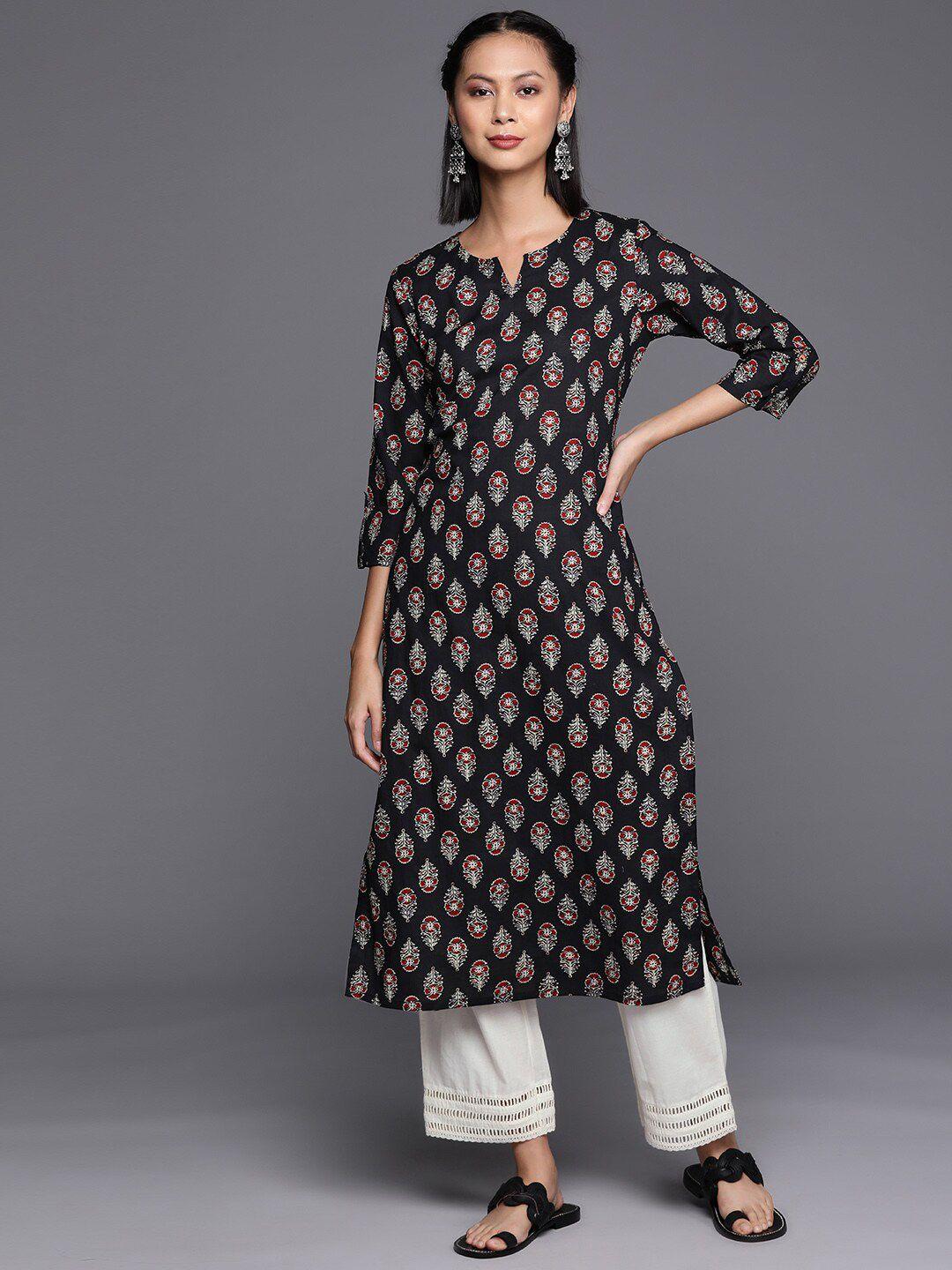 kalini paisley printed pure cotton straight kurta