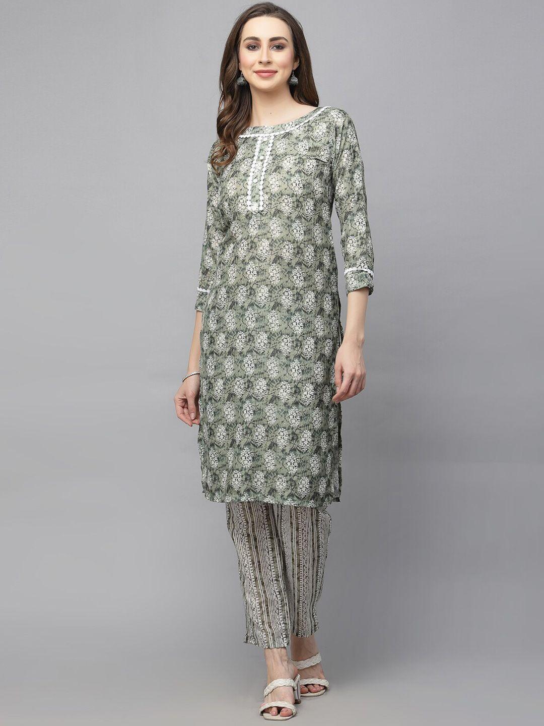 kalini paisley printed regular kurta with trousers