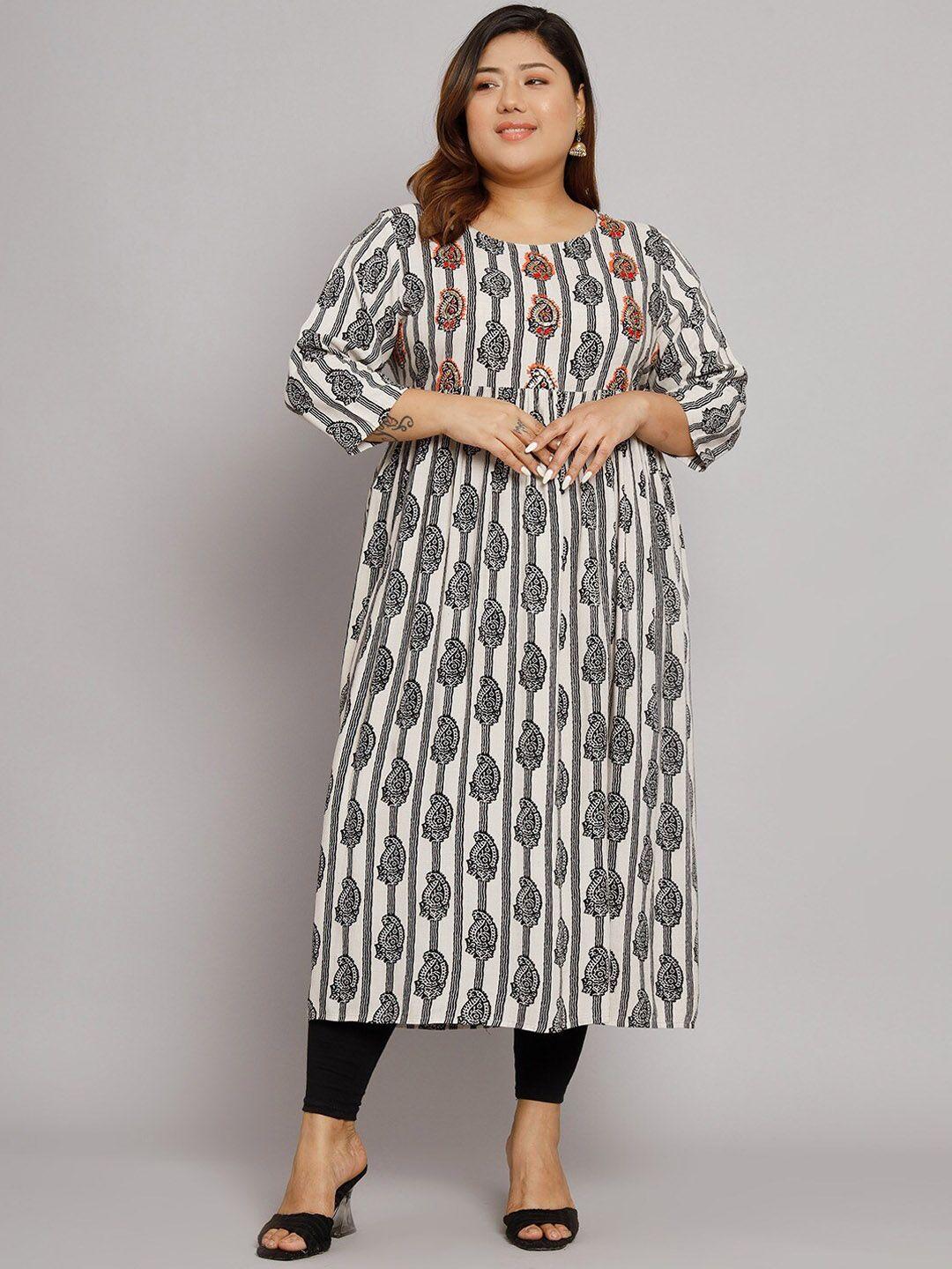 kalini paisley printed sequinned kurta