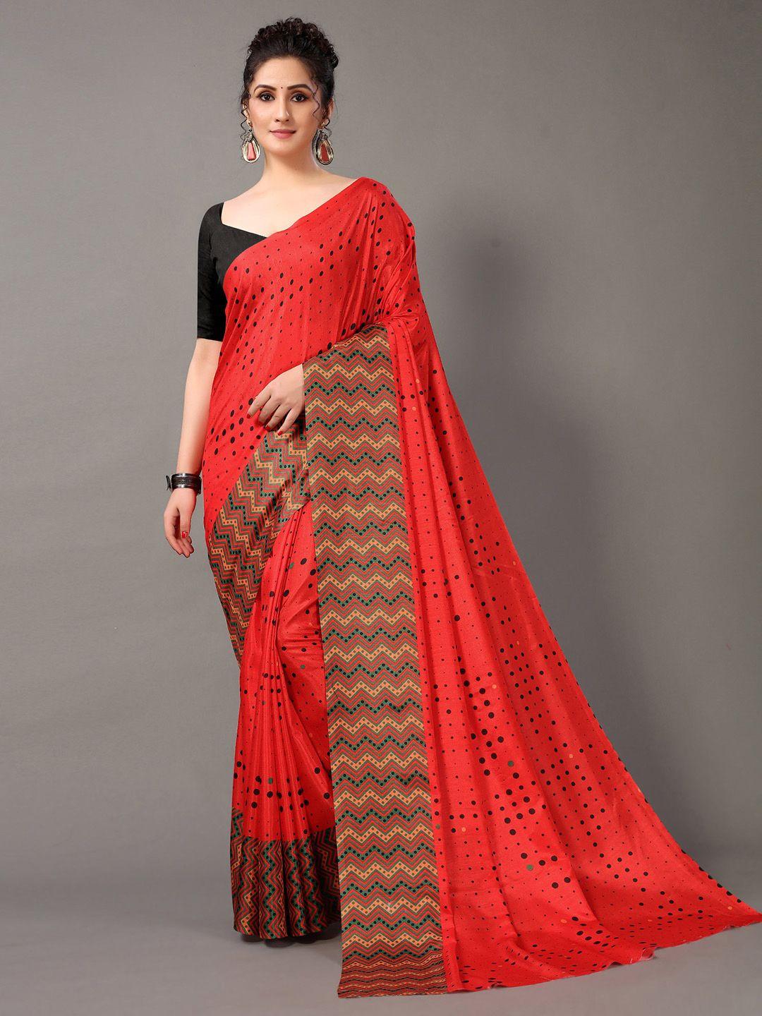 kalini polka dot printed saree