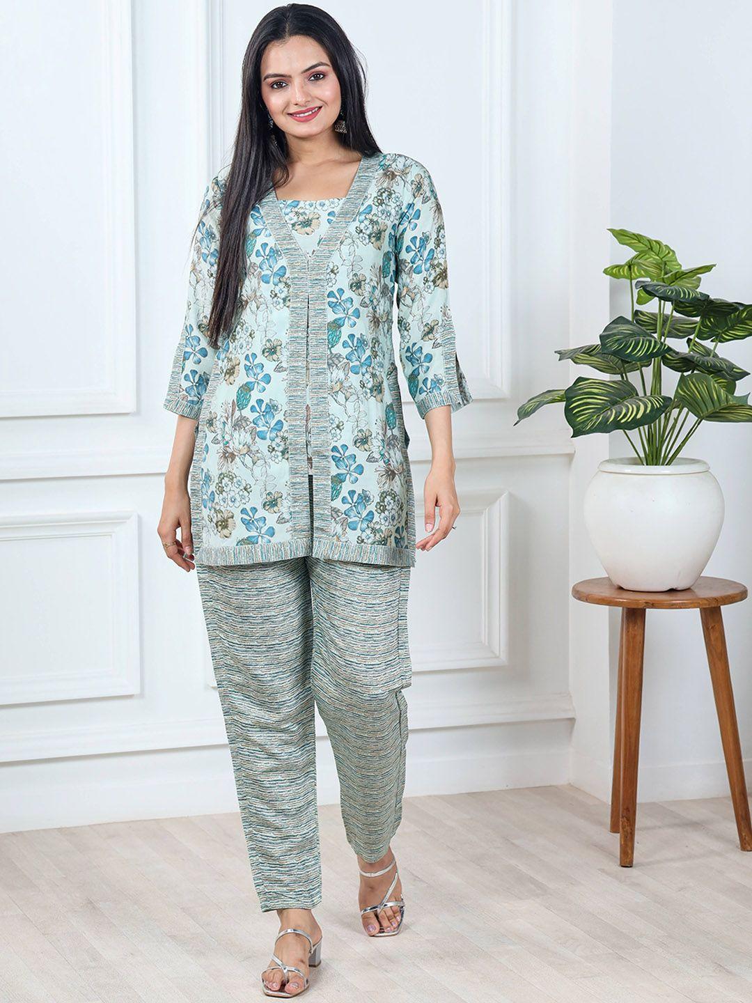 kalini printed cotton top with trousers