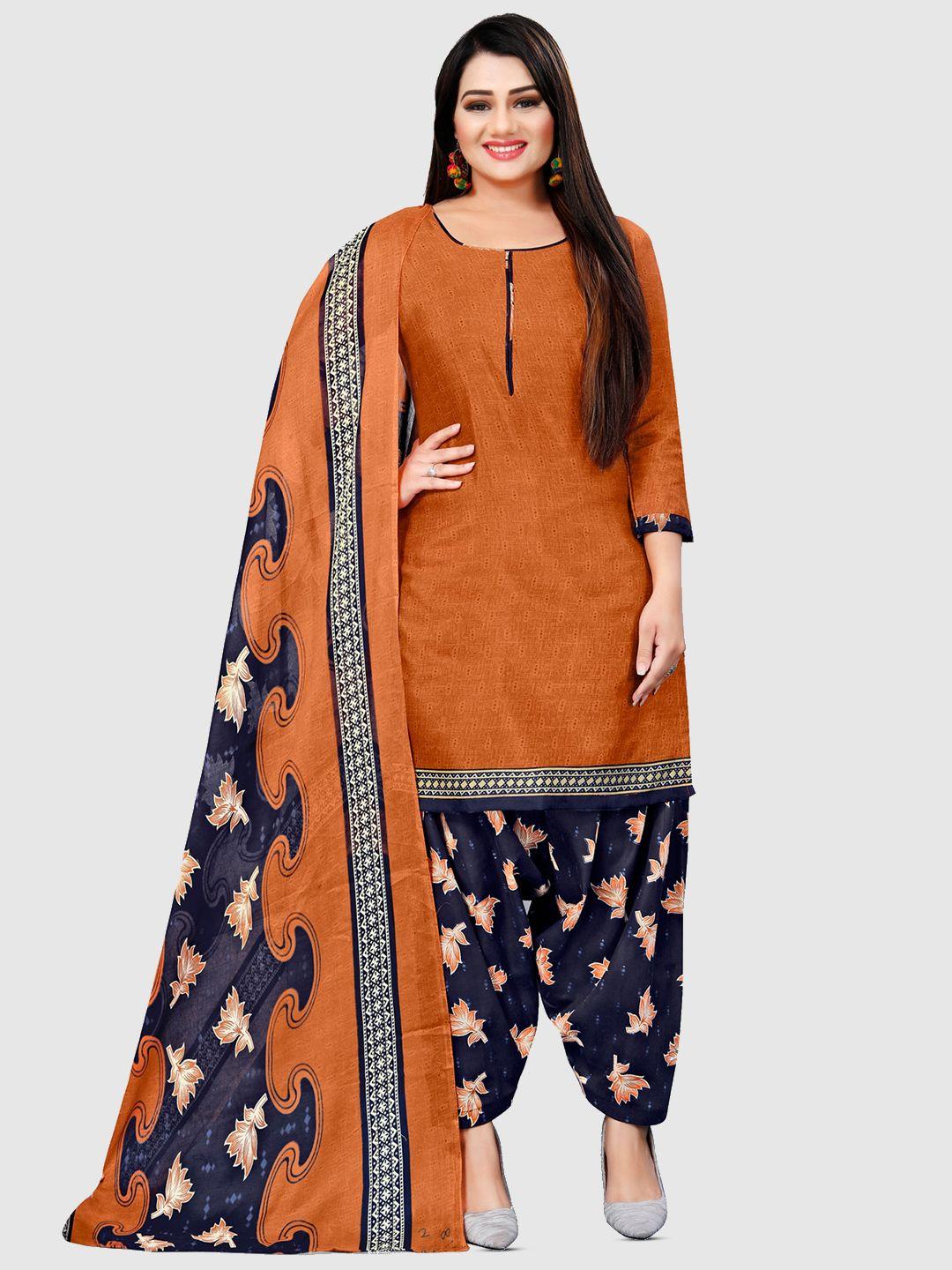 kalini printed cotton unstitched dress material