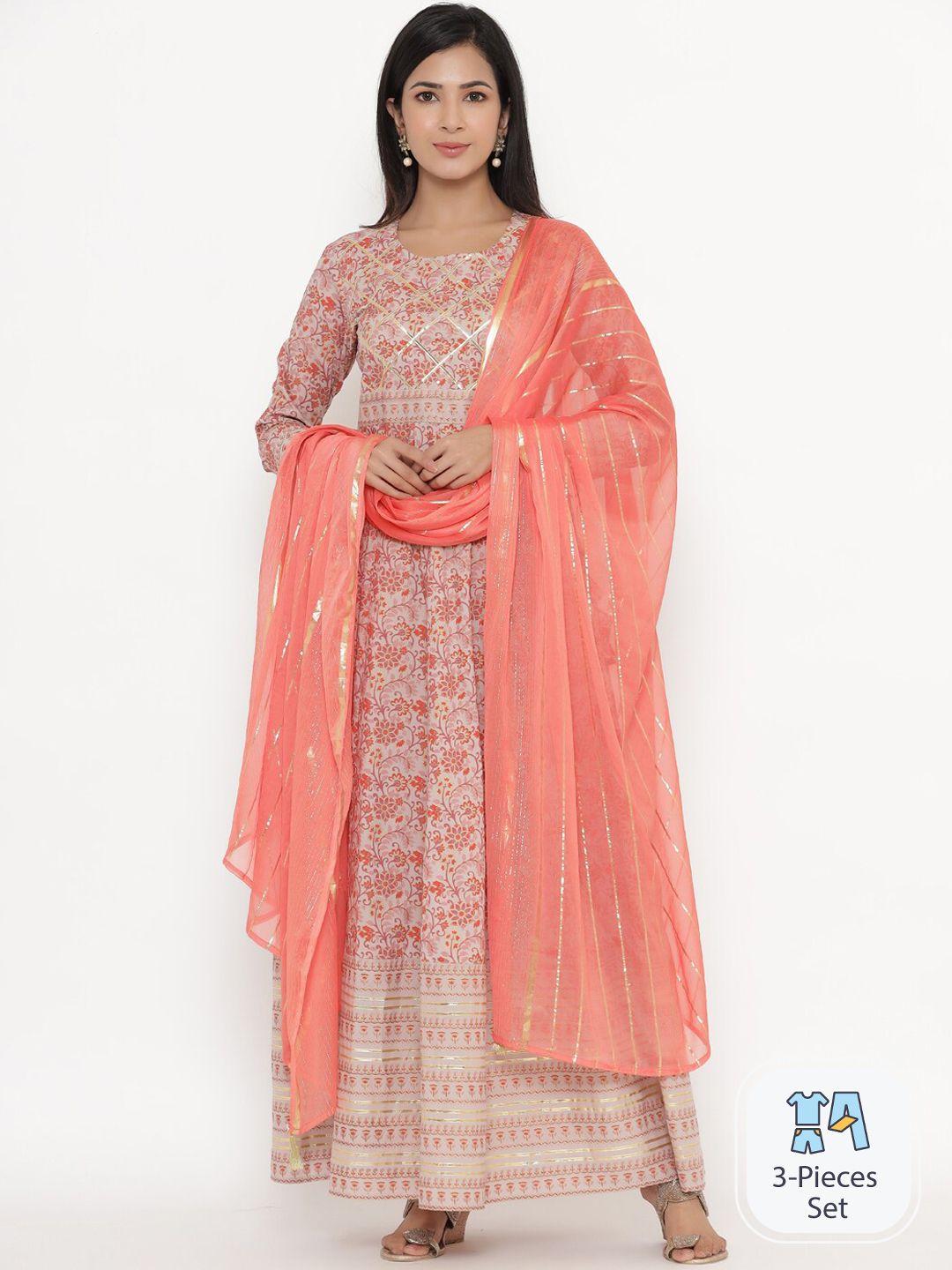 kalini printed ethnic dress with dupatta