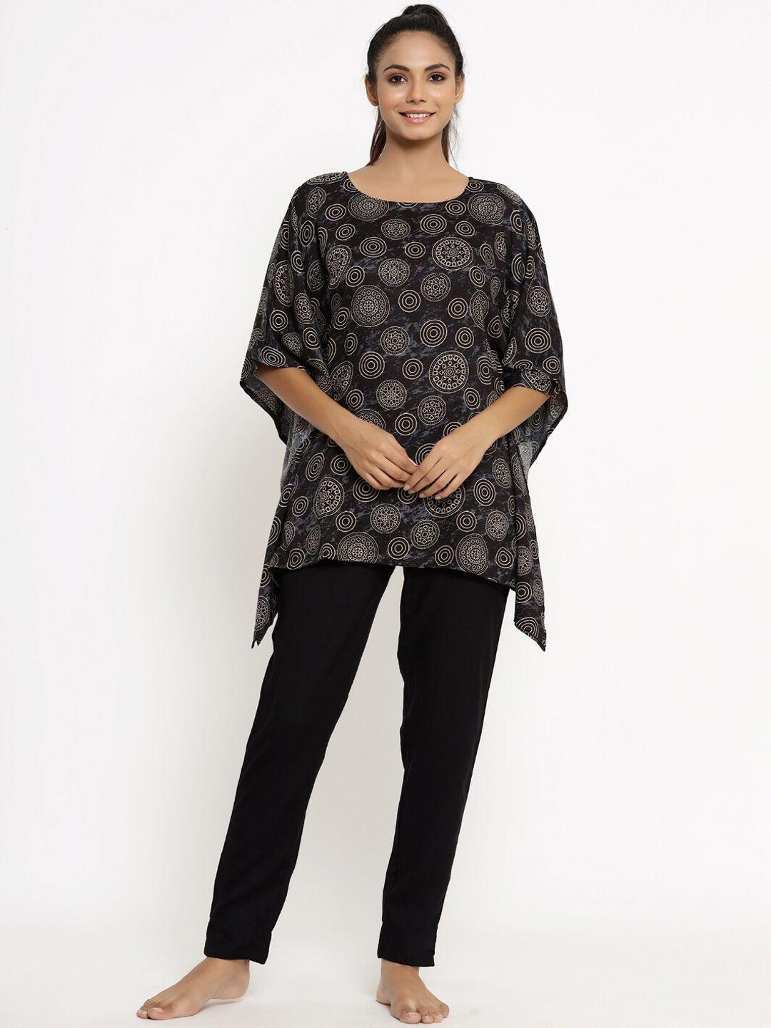 kalini printed kaftan top with trouser