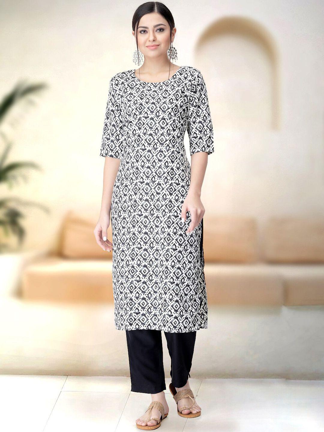 kalini printed regular kurta with trouser