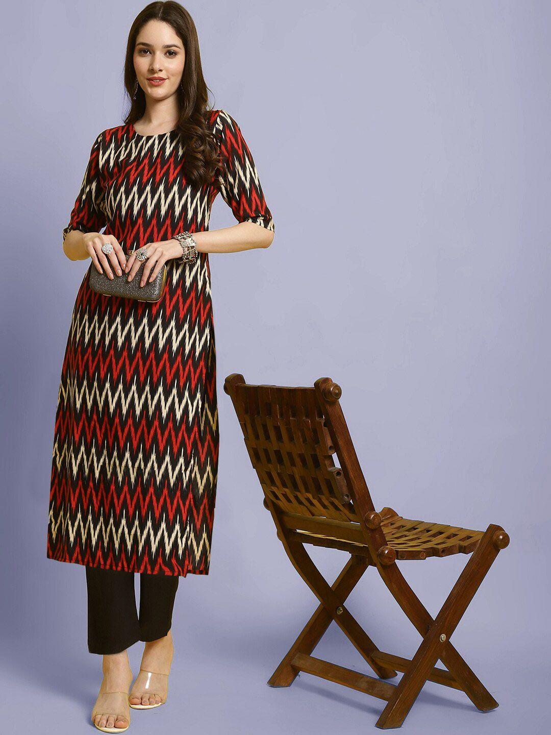 kalini printed regular kurta with trousers