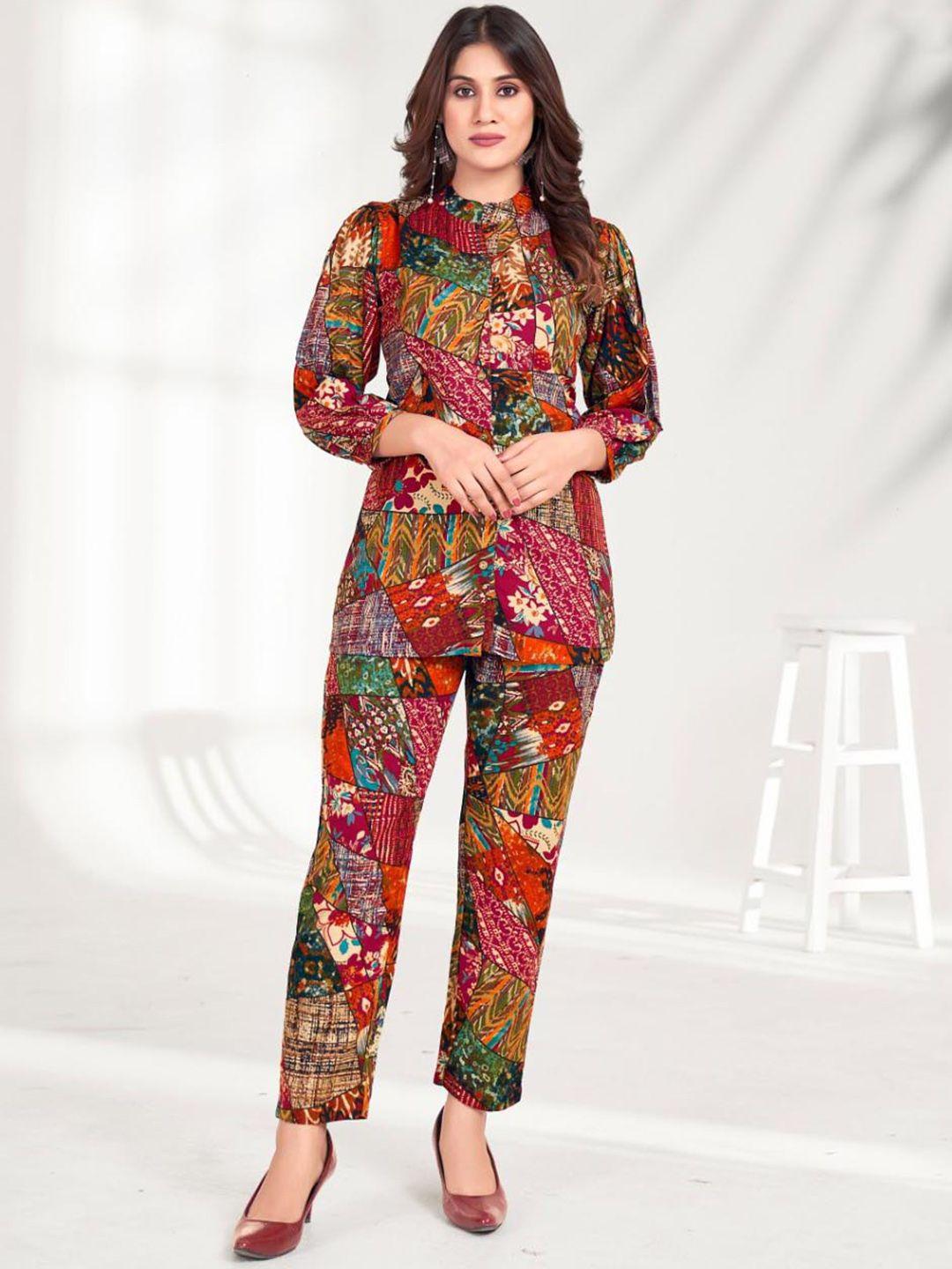 kalini printed shirt with trouser co-ords