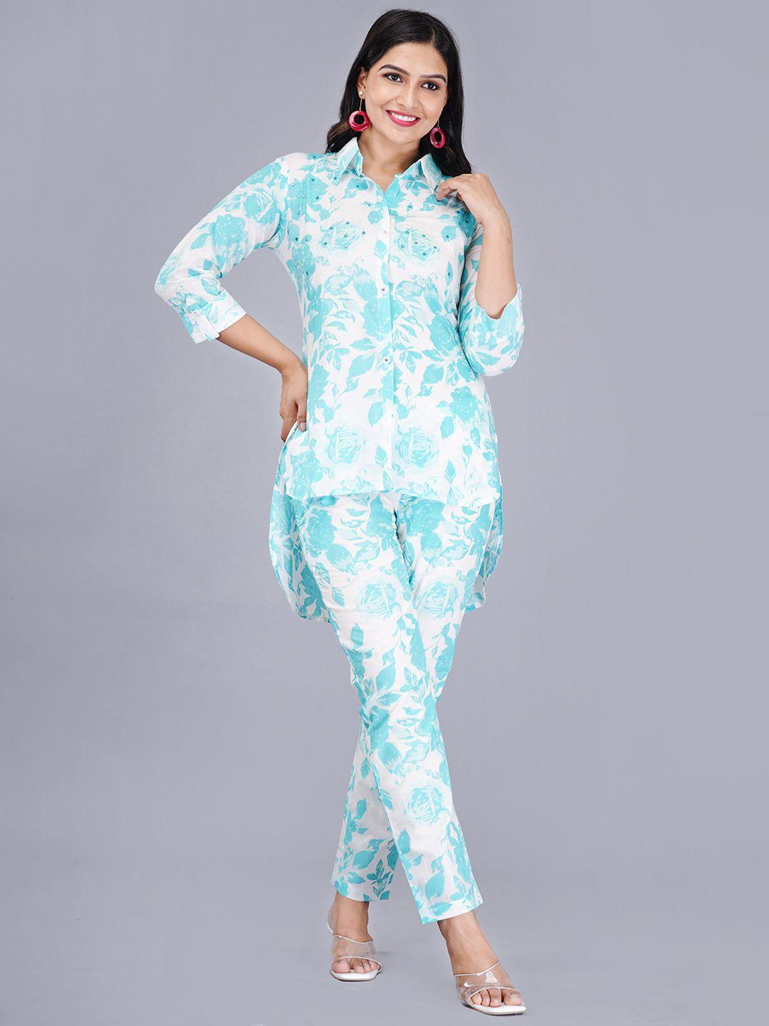 kalini printed shirt with trousers co-ords