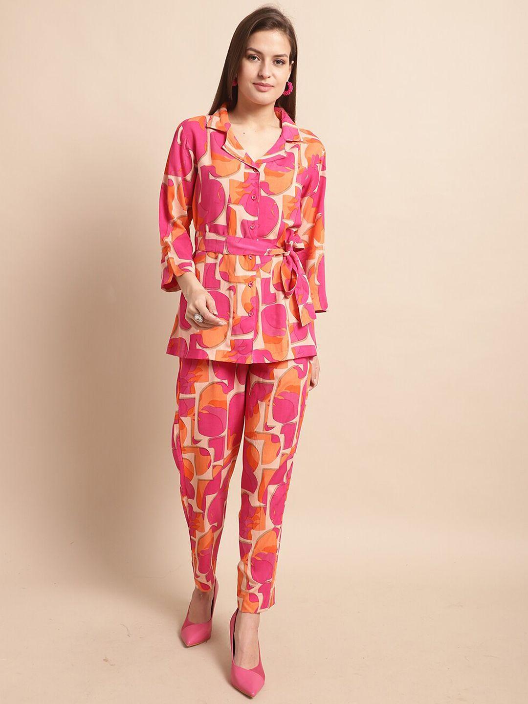 kalini printed shirt with trousers