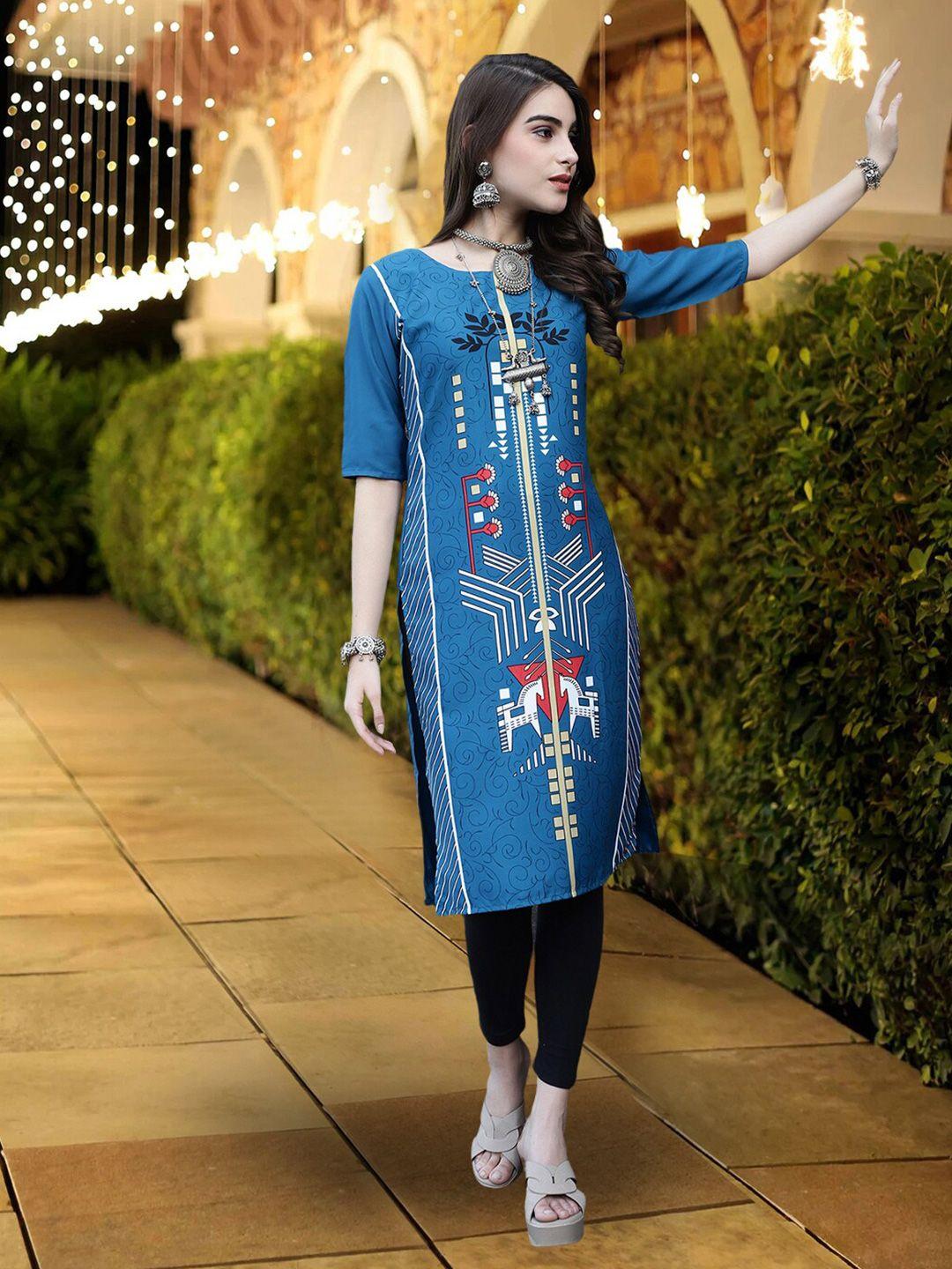 kalini printed straight kurta