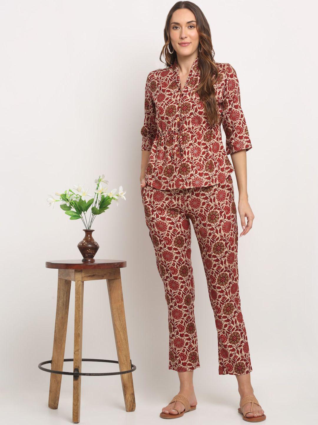 kalini printed top with trouser