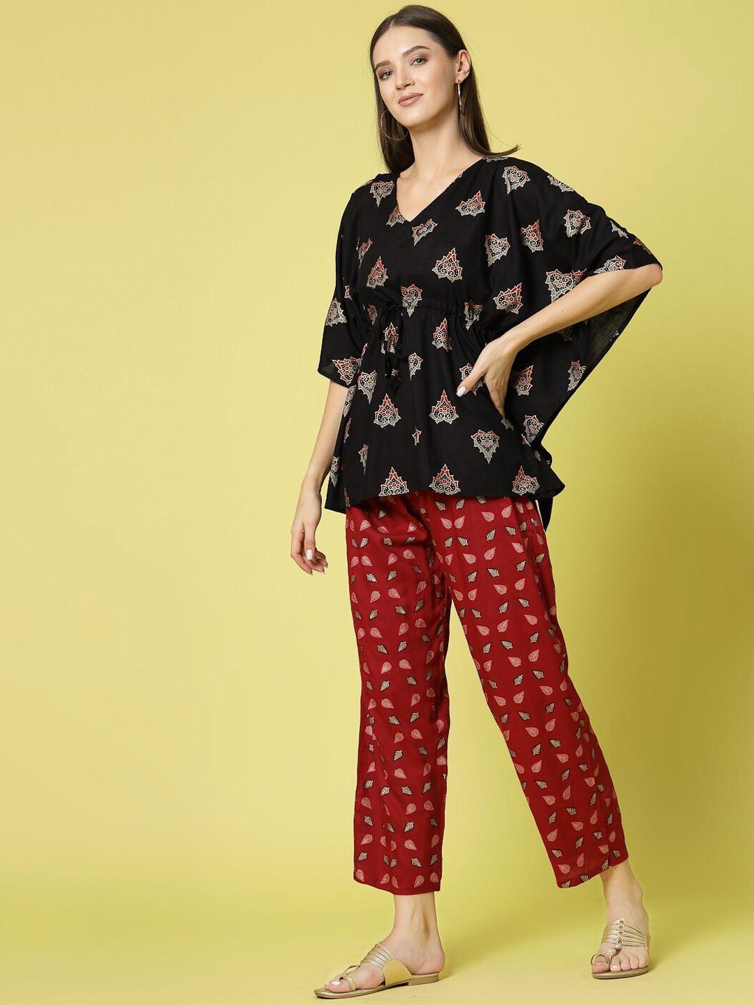 kalini printed top with trousers