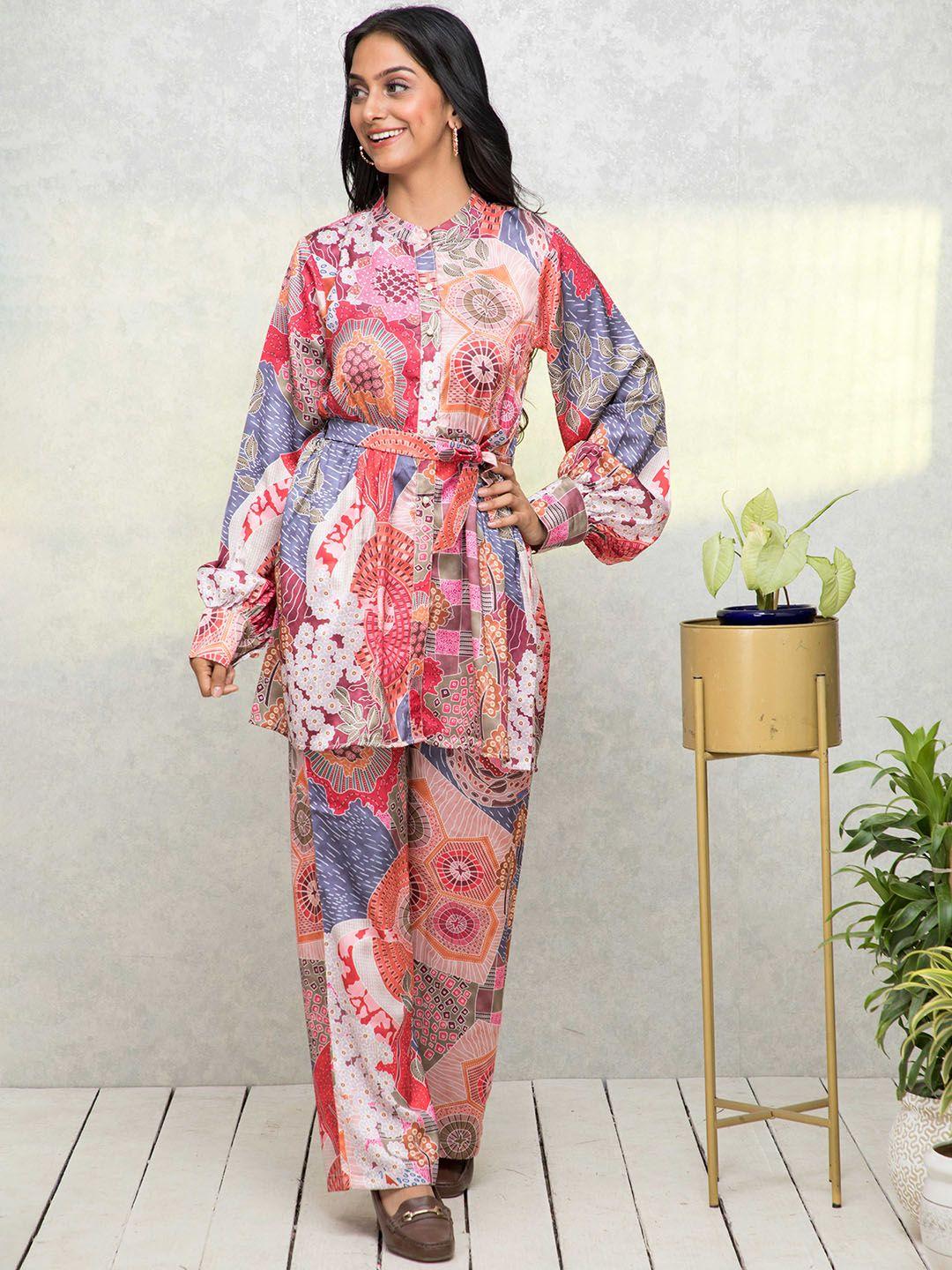 kalini printed tunic with trousers