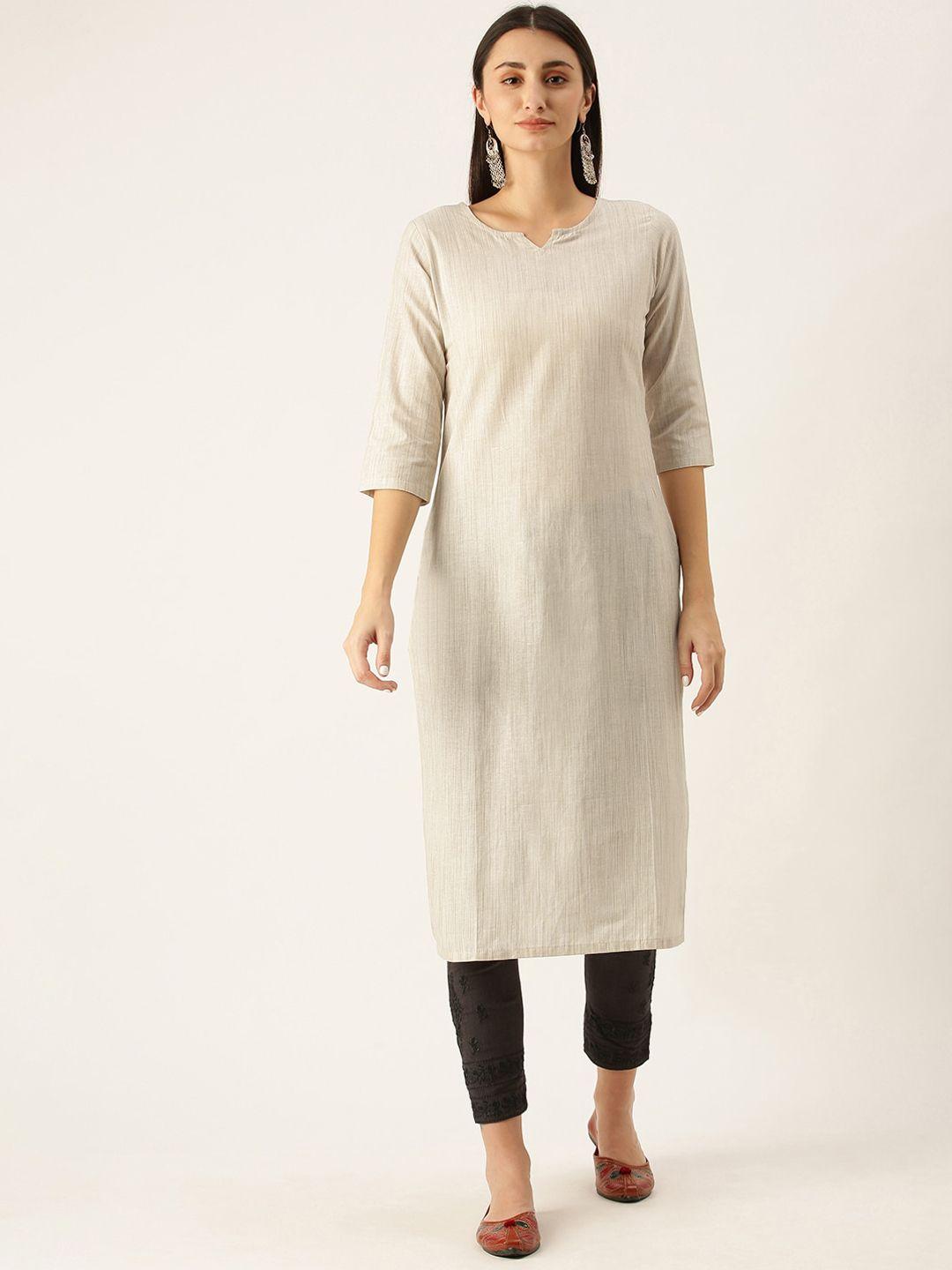 kalini round neck regular straight kurta