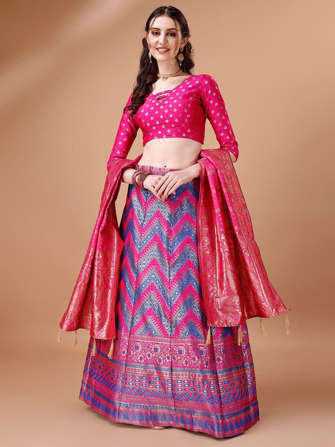 kalini semi-stitched lehenga & unstitched blouse with dupatta