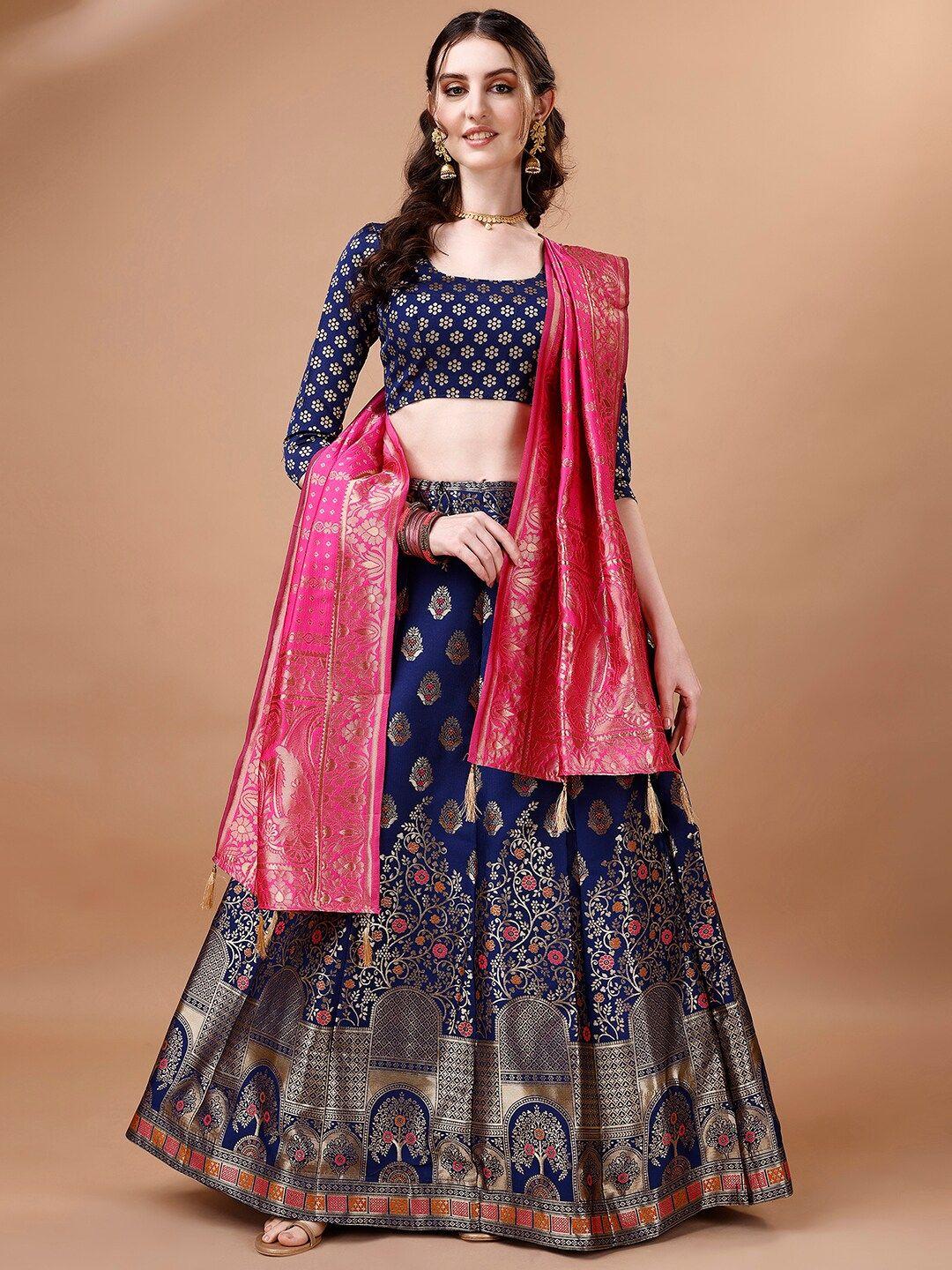 kalini semi-stitched lehenga & unstitched blouse with dupatta